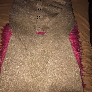 Crop Top and Shorts Gold Set